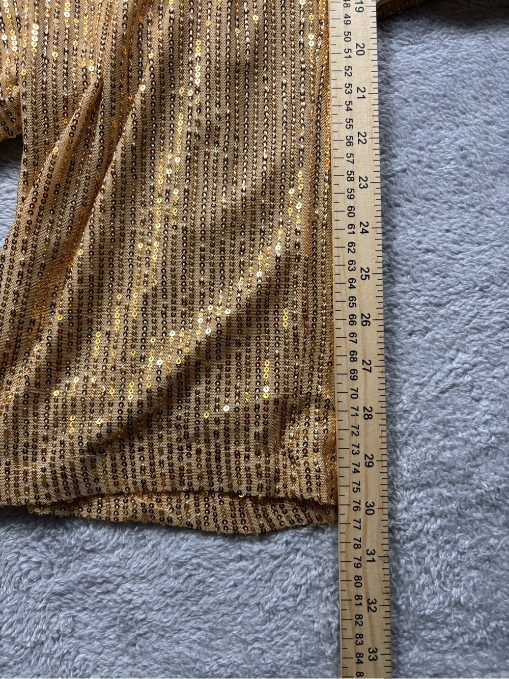Gold sequin women’s top and pants set - Picture 6 of 6